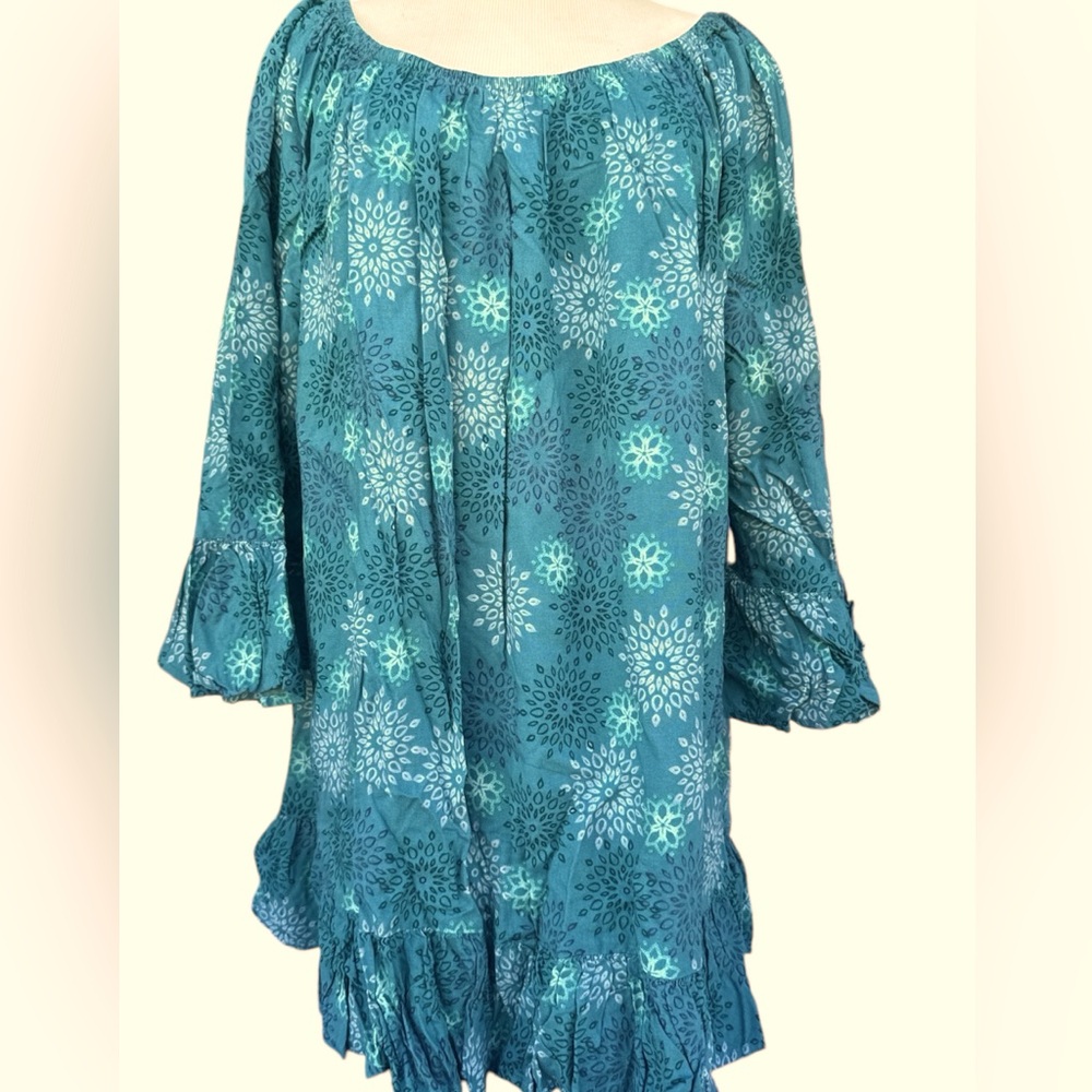 Terra & Sky Boho Print Pheasant Top